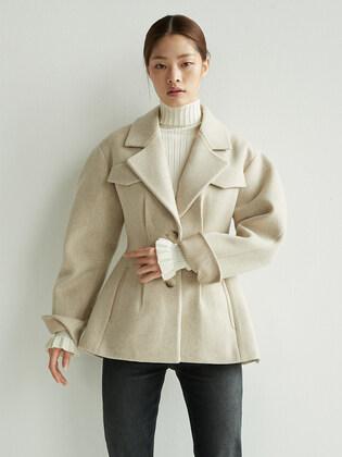 OKSU Voluminous sleeve blazer(oatmeal)