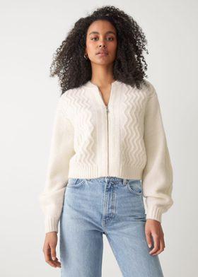 지그재그 스티치 가디건