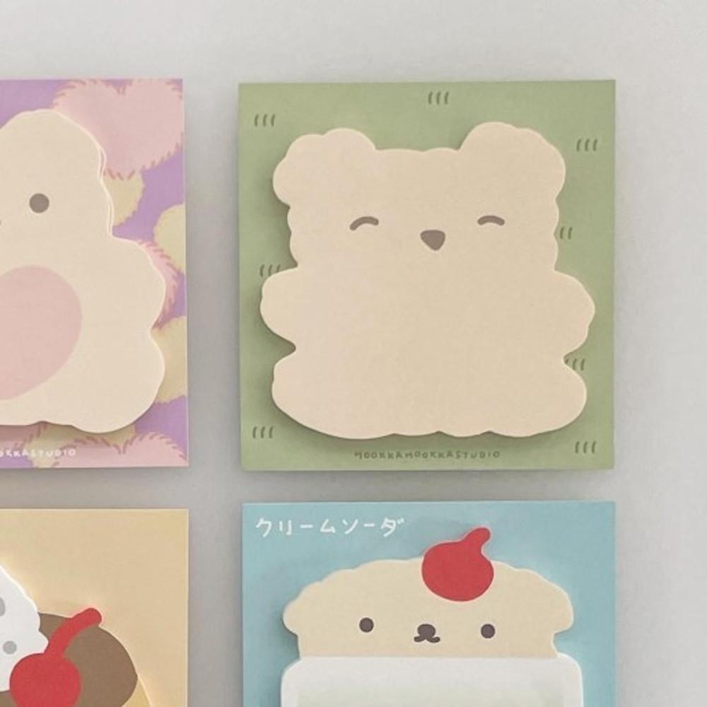후카후카스튜디오 산책 곰돌이 모양 점착 메모패드