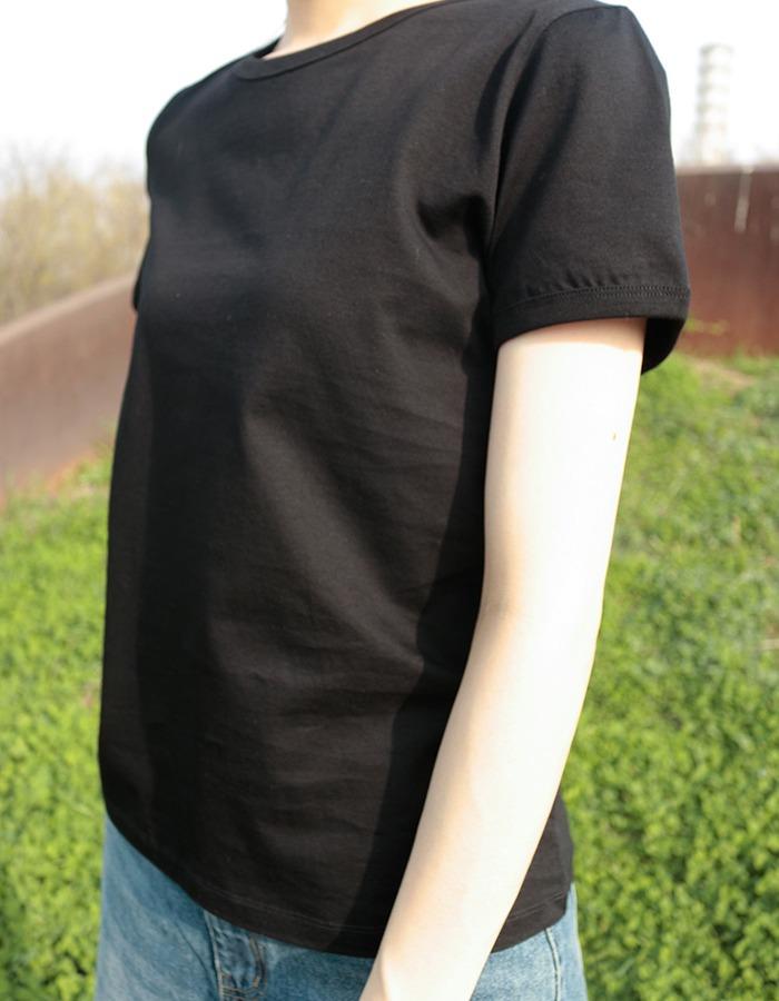 rang pa rang pa) Organic Cotton Ringer Top (Black) 재입고