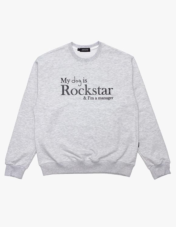 My Dog Is Rockstar Sweatshirt - Melange Grey/Black