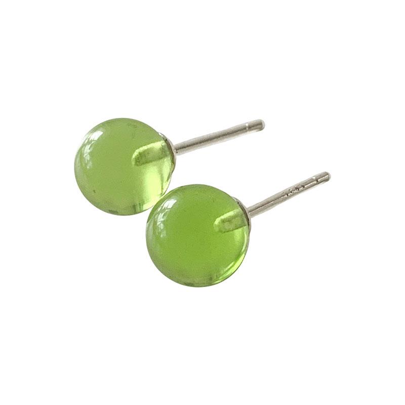 Dewy gemstone earring (Peridot glass)