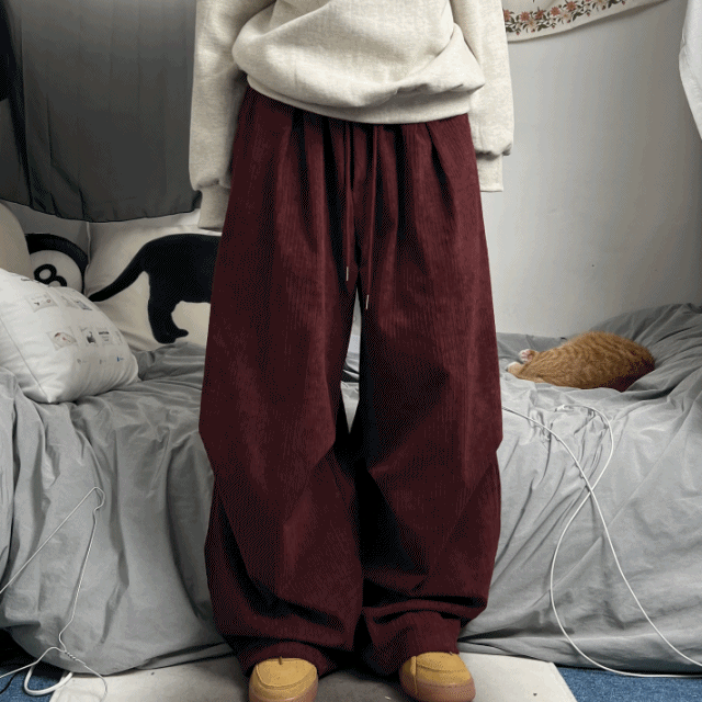 corduroy pintick balloon pants (UNISEX)