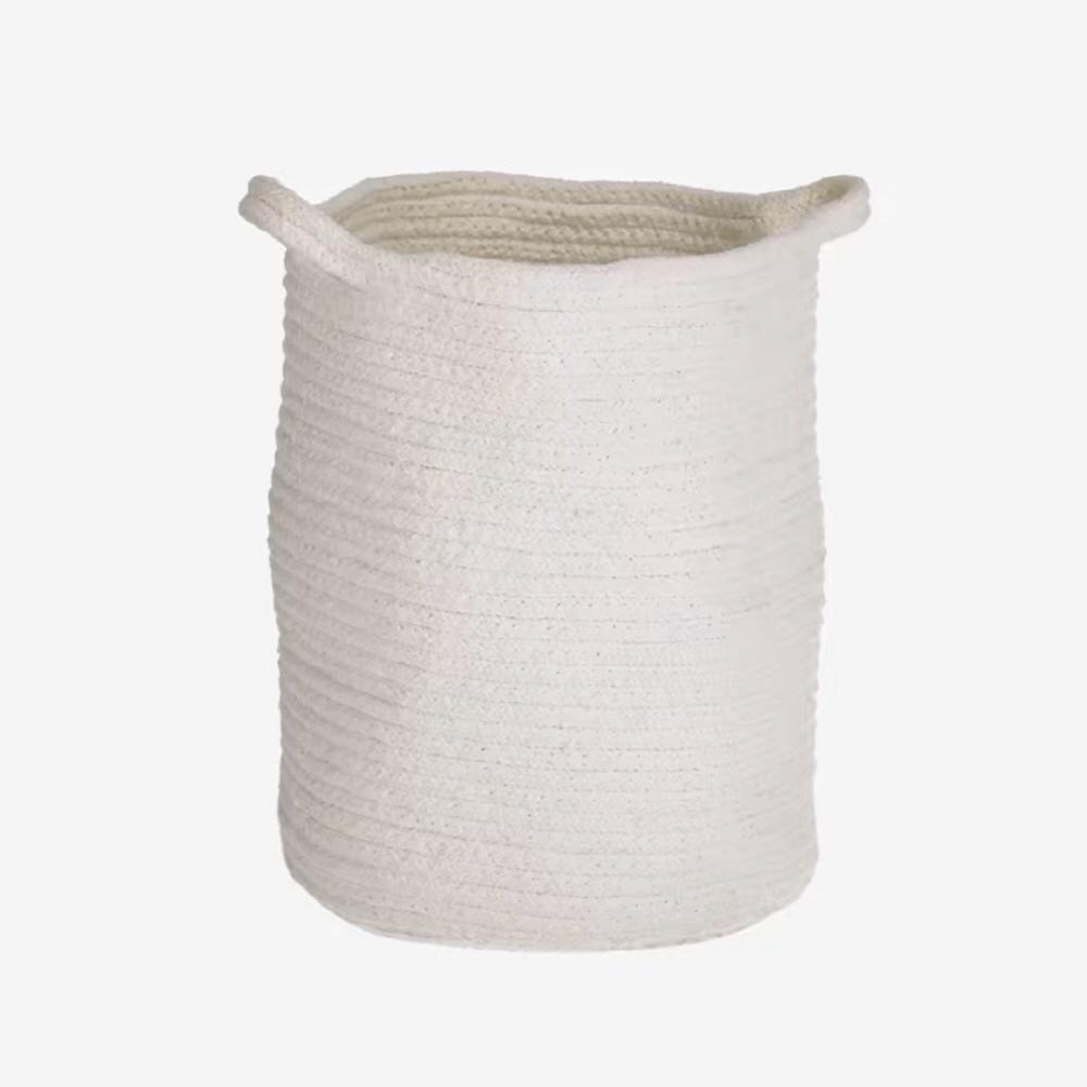 아베니 100%순면 핸드메이드 화이트 바스켓 30cm