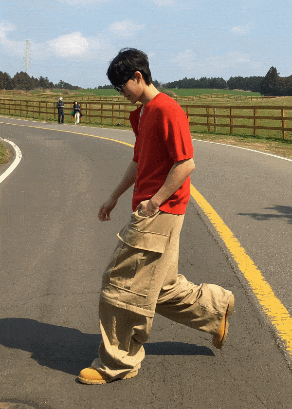 블룸 카고 밴딩 버뮤다 팬츠