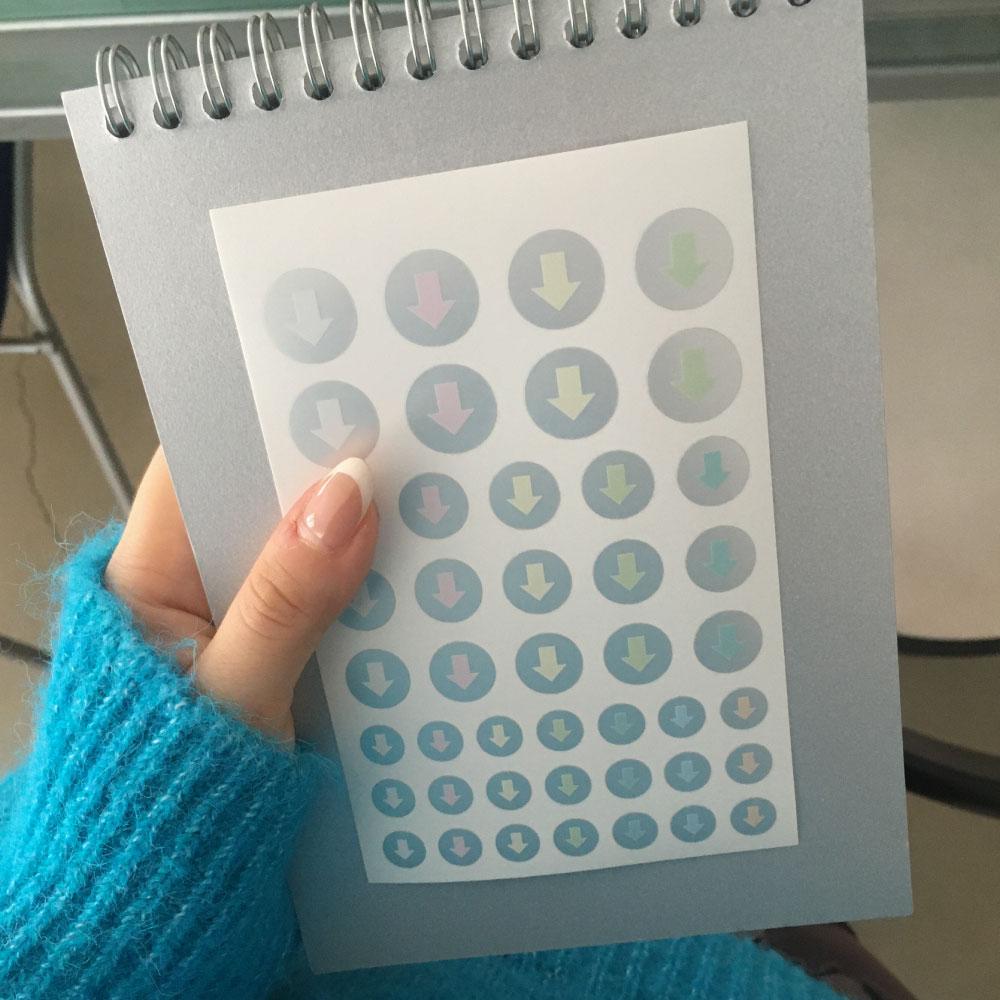 silver arrow sticker