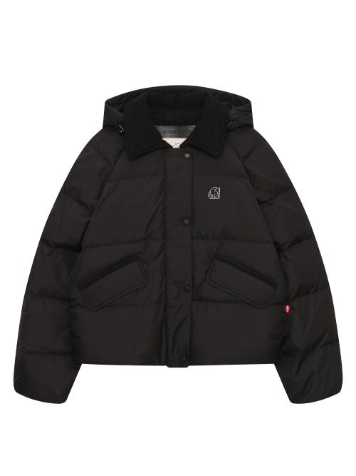 올보르 크리스탈다운 후디 점퍼 - W_Black