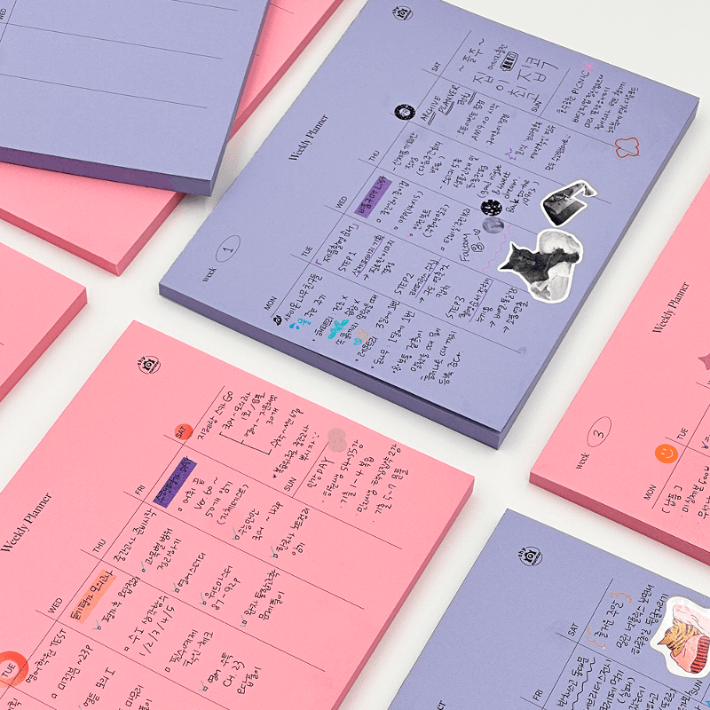 Weekly Planner 위클리 메모패드