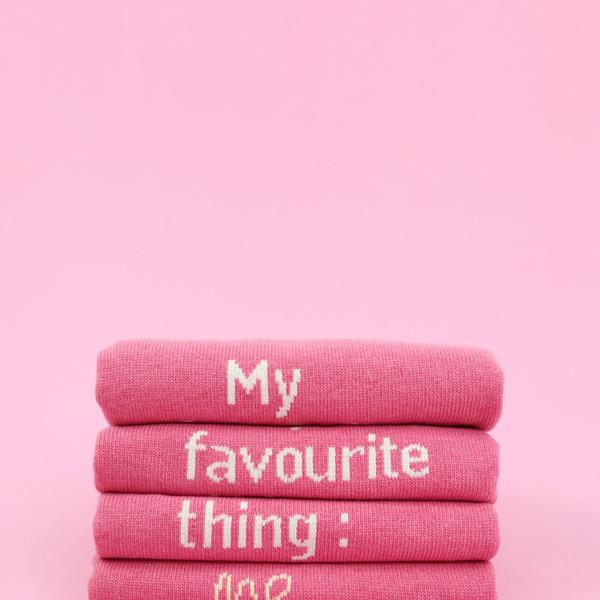PINK CASHMERE BLENDED MY FAVOURITE THING KNIT