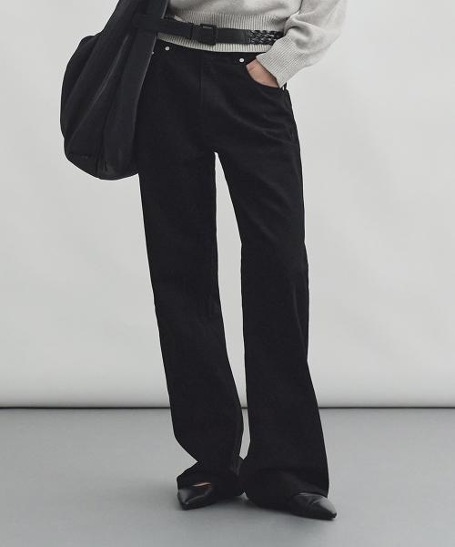 내추럴 세미 부츠컷 데님 진 블랙 MDPT059BLACK