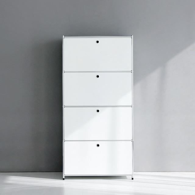 마켓비 SIMPLIE 4단 수납장 BC100 화이트 4084.2745 당일발송