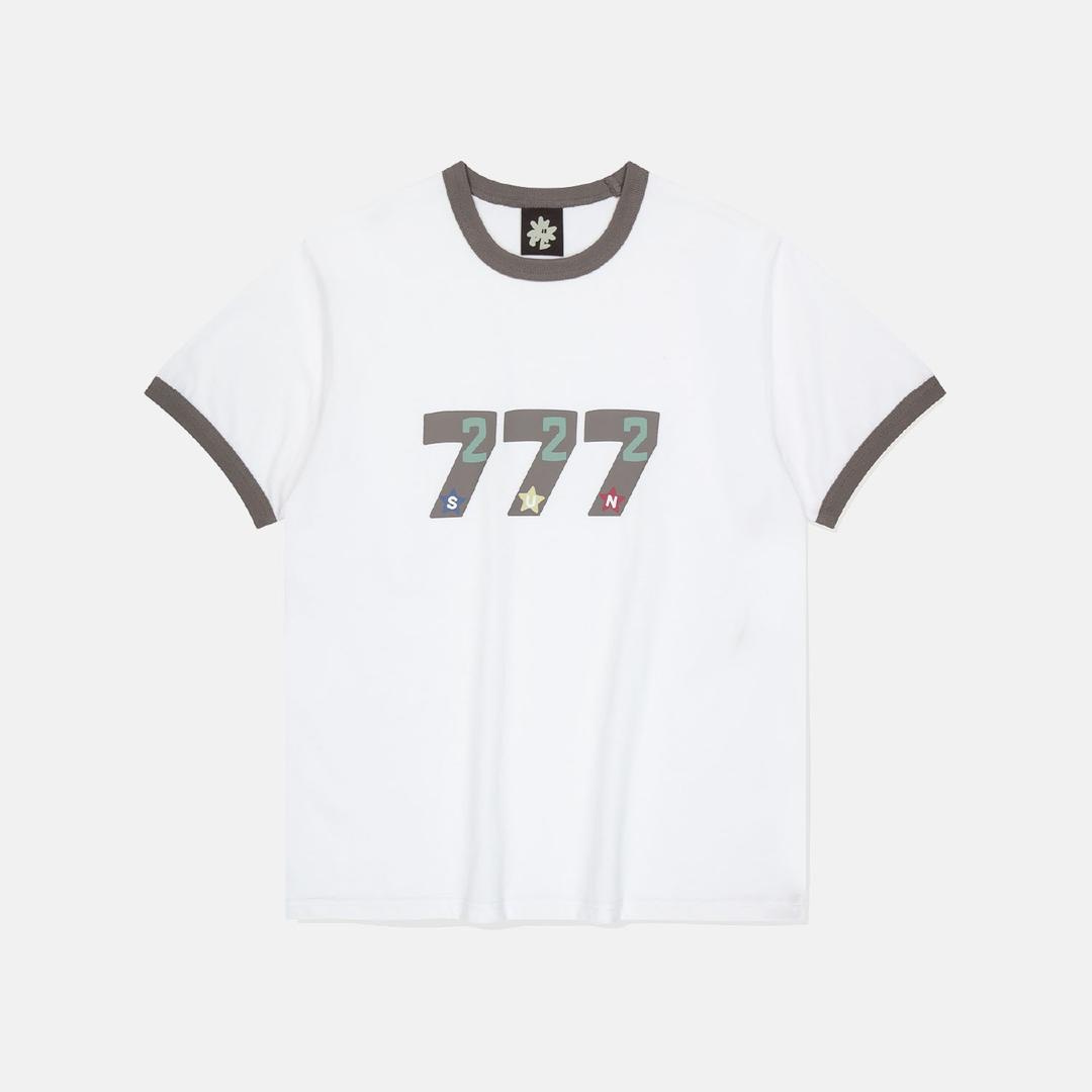 777 Ringer Tee White