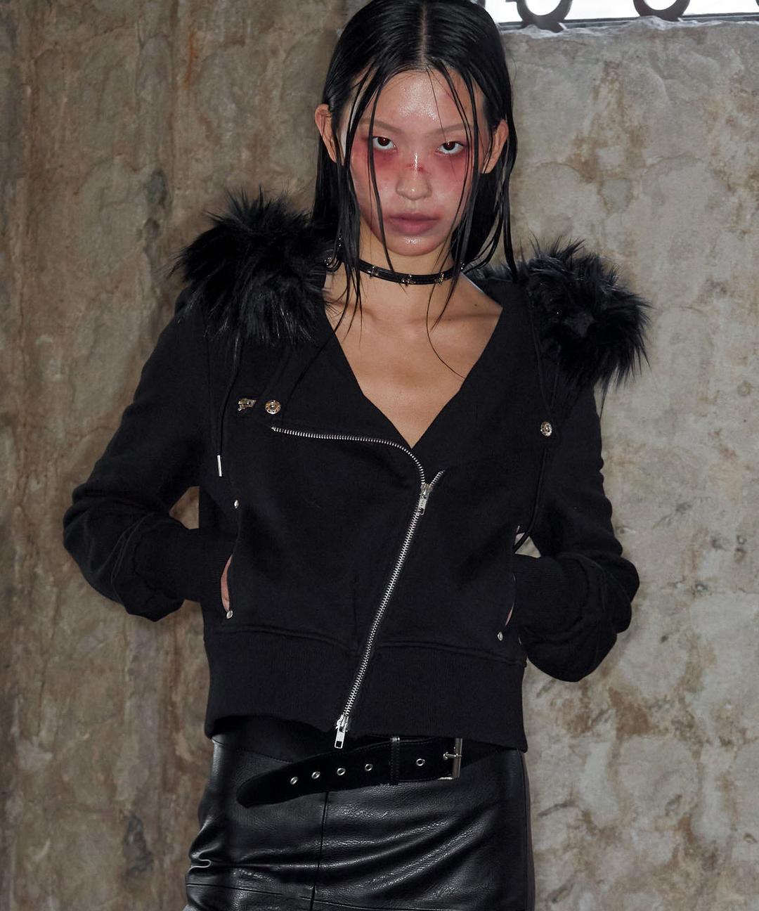 11/15 예약배송 Rider Fur Hood Zip Up (BLACK)
