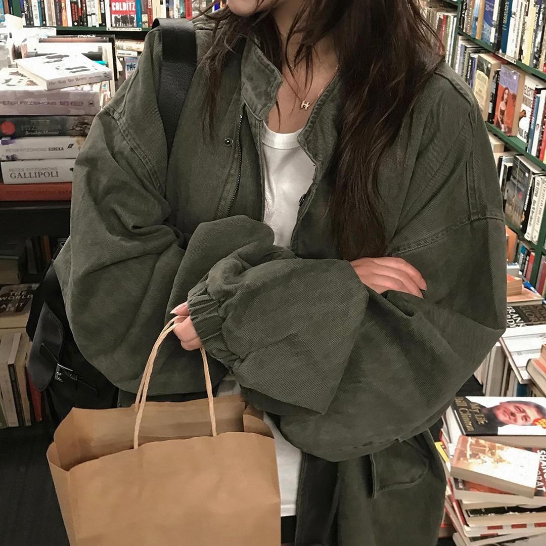 크림치즈마켓 [2천장돌파/모델극찬~] 느좋녀 빈티지 워싱 야상 자켓 - jp