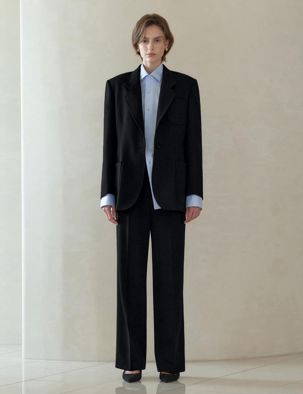 Forte Straight Fit Pants (Black)