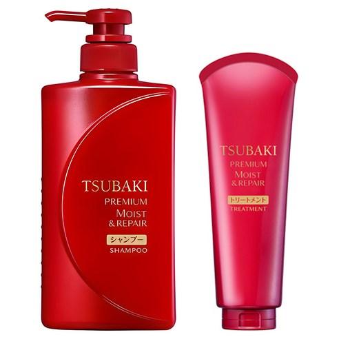 츠바키 프리미엄 모이스트 리페어 샴푸 플로럴 프루티향 490ml + 트리트먼트 180g, 1세트