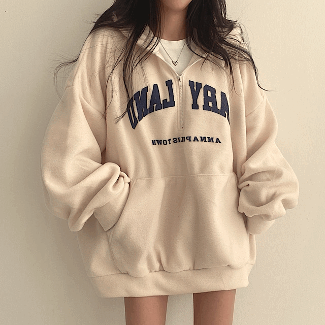 44-77 [후리스소재!] 담요같은 포근함 후리스 아노락 오버핏 후드 3color