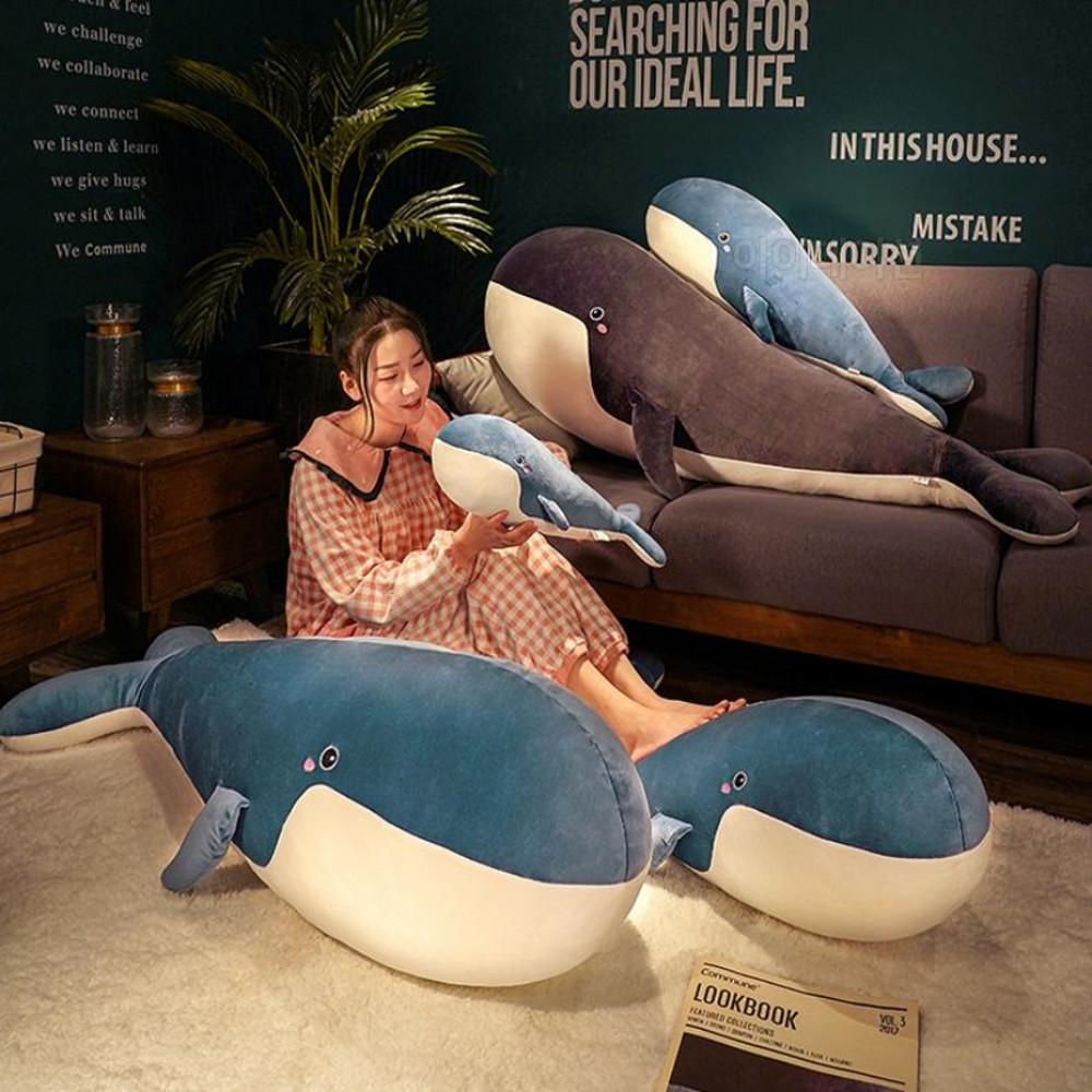모찌 대왕 고래 인형 50~150cm 베개 대형 쿠션