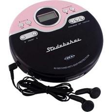 Studebaker SB3703PB FM 라디오 기능 개인용 CD 플레이어 - 핑크/블랙