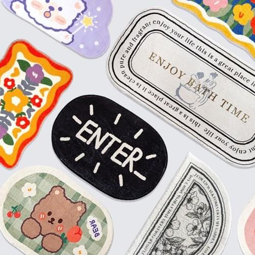 귀여운 인테리어 러그 욕실발매트 주방발매트 28종