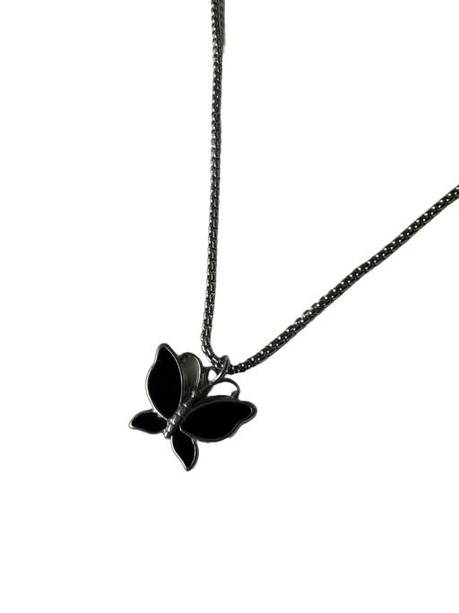 Black butterfly pendent 목걸이