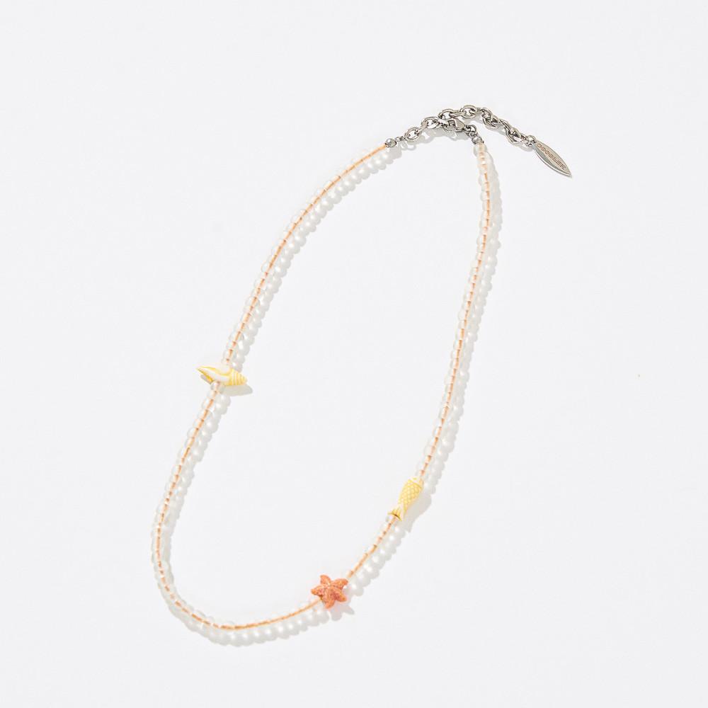 Sea Glass Necklace - White