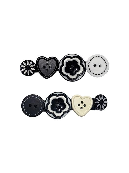 SIO BUTTON HAIR PIN [HEART]