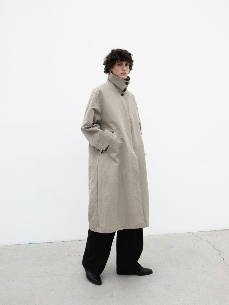 Soft nylon coat (beige)