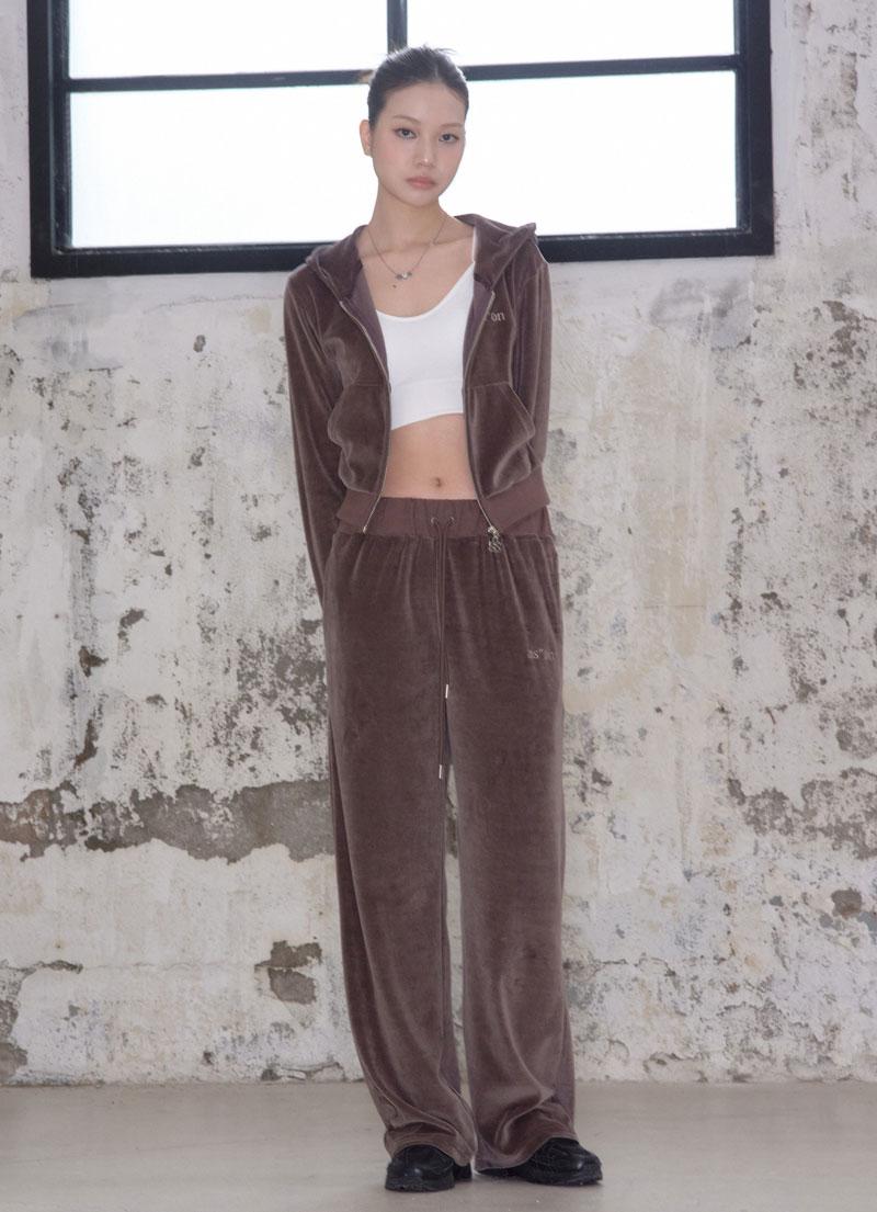 COCO VELVET TRAINING PANTS / BROWN