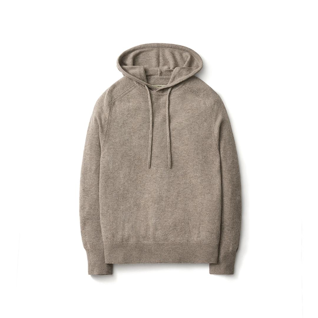 Cashmere Comfort Hooded Knit_Melange Taupe