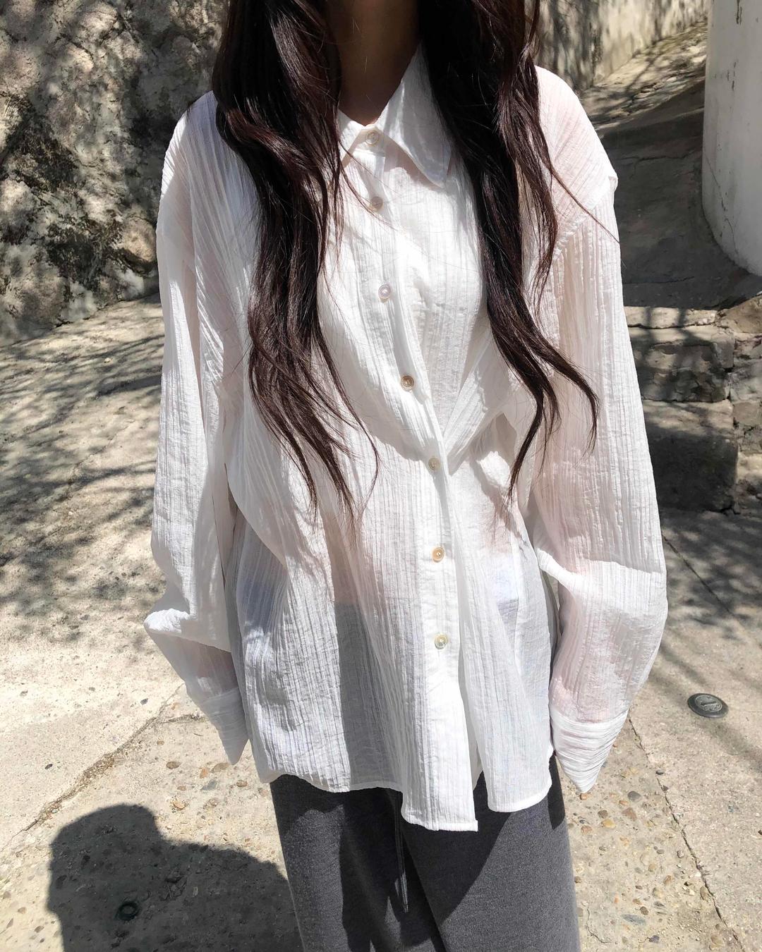 tencel two-way shirt