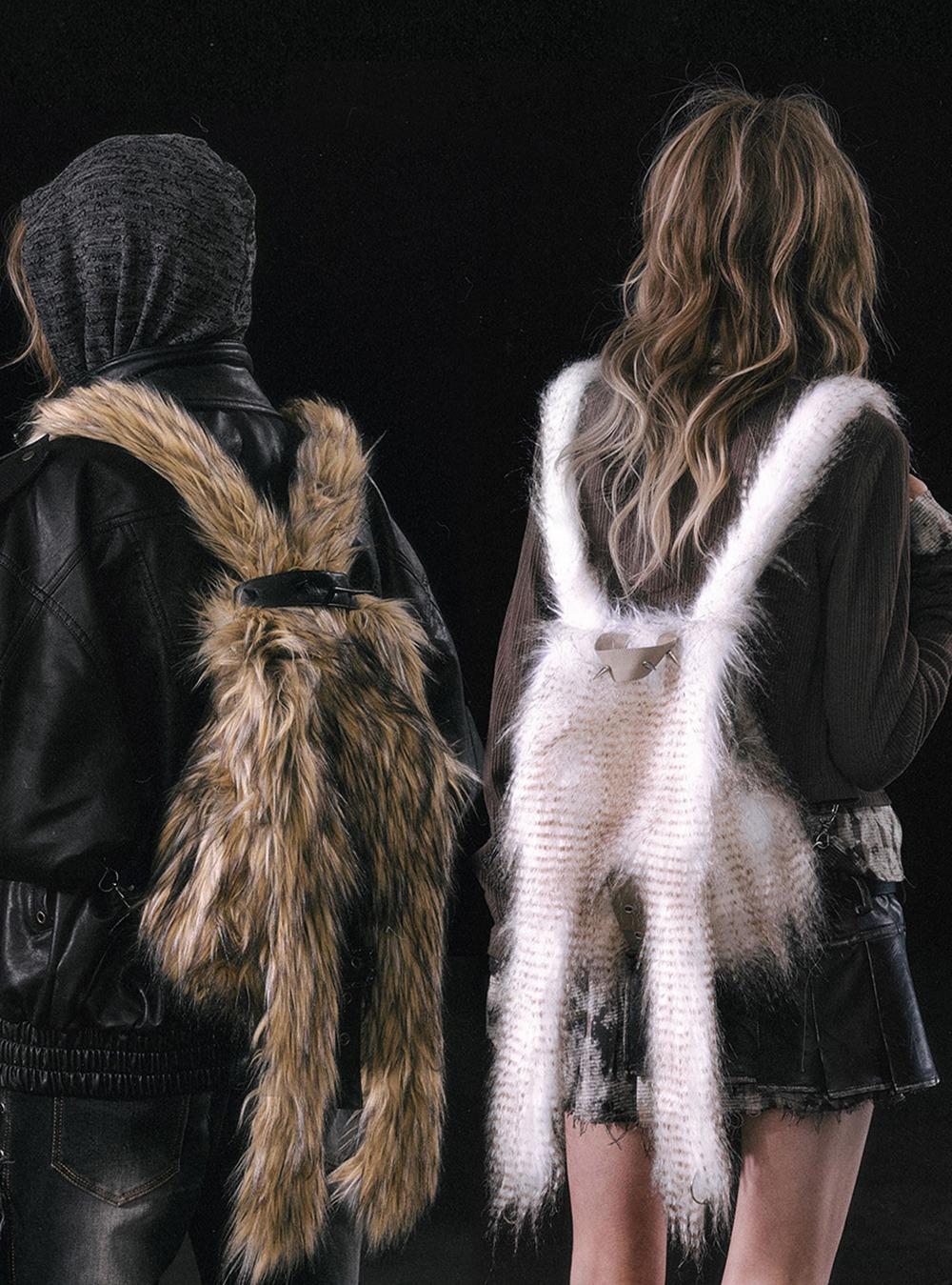 Punk Rabbit Ear Backpack(2color)