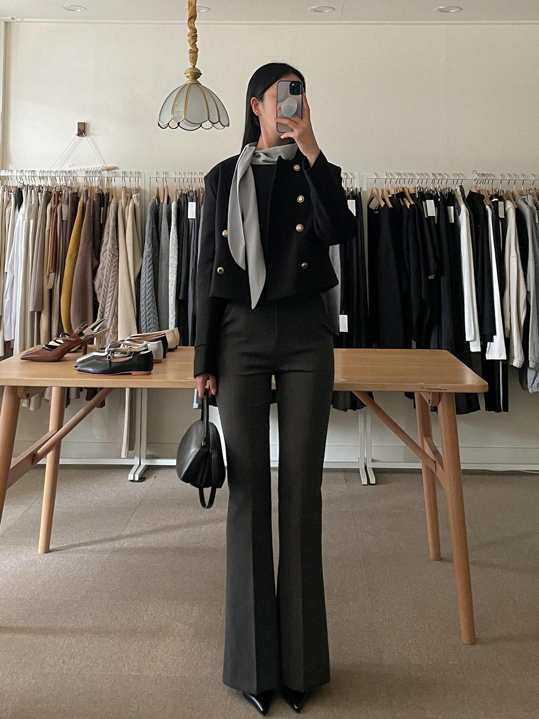 블린느 [당일배송] 모렌 맥시 롱 슬림핏 세미부츠컷 슬랙스 (3color)