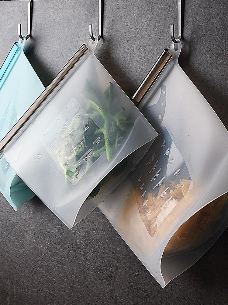 코코아빌리지 스탠딩 실리콘지퍼백 저장팩 500, 1000, 1500, 4000ml