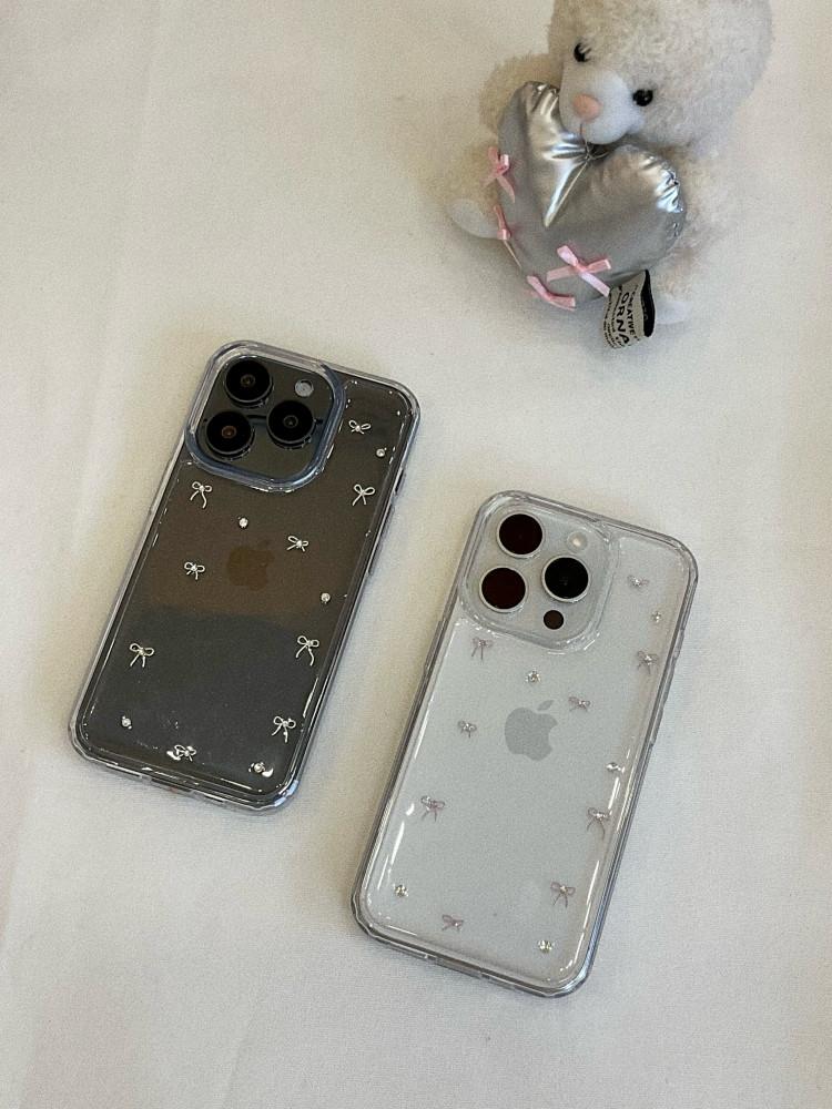 Stone Wire Ribbon Resin Case 스톤 와이어리본 레진 핸드메이드 케이스 / 러빈히어