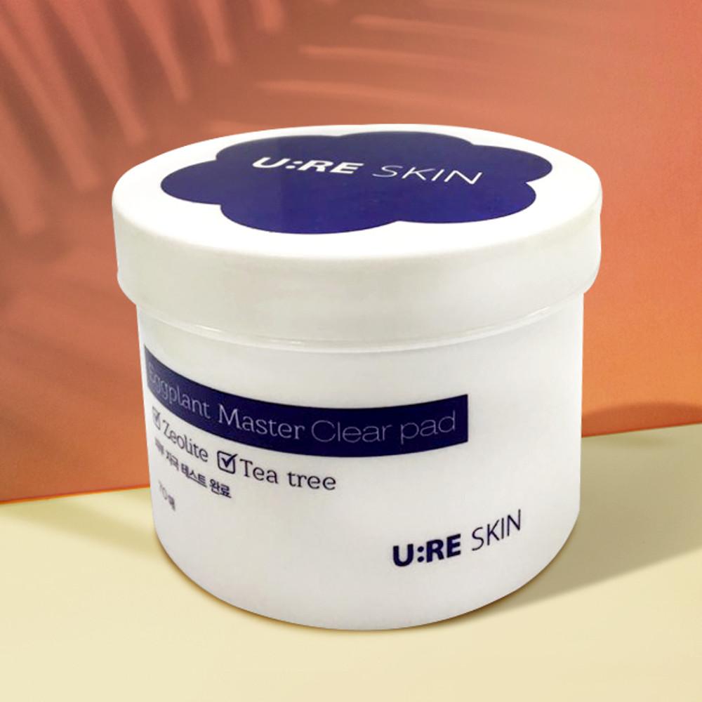 유리스킨 클리어 필링패드 얼굴각질제거 등드름 모공각화증 70매