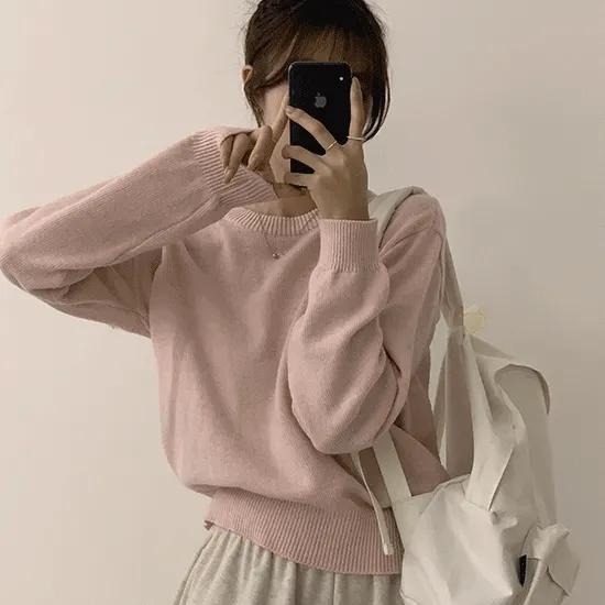 [울 함유/인생 핏!] 에리카 봄옷 라운드 램스울 긴팔 허리잘록 무지 데일리 베이직 오버핏 니트