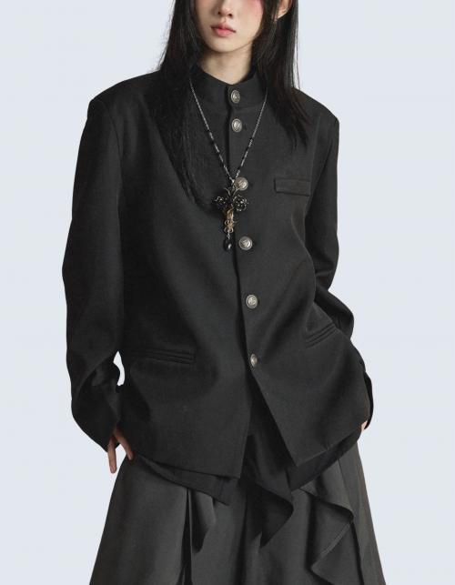 Retro Style Upcollar Jacket