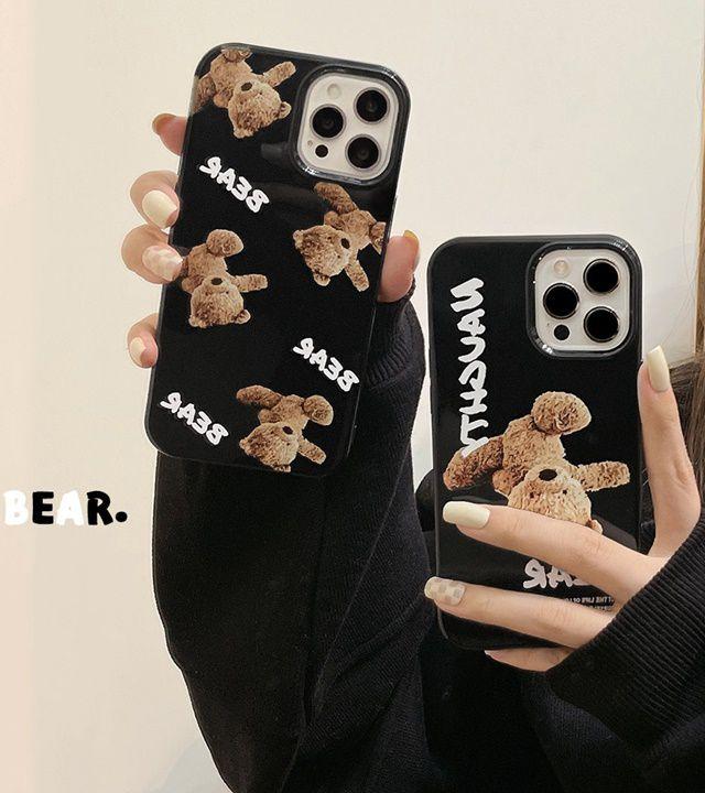 [당일출고]15입고 테디베어 곰인형 아이폰케이스 커플 핸드폰케이스 생일 선물 ( 아이폰 7 8 SE2 SE3 Xs max XR 11 12 15 프로 맥스 13 미니 14 플러스 )