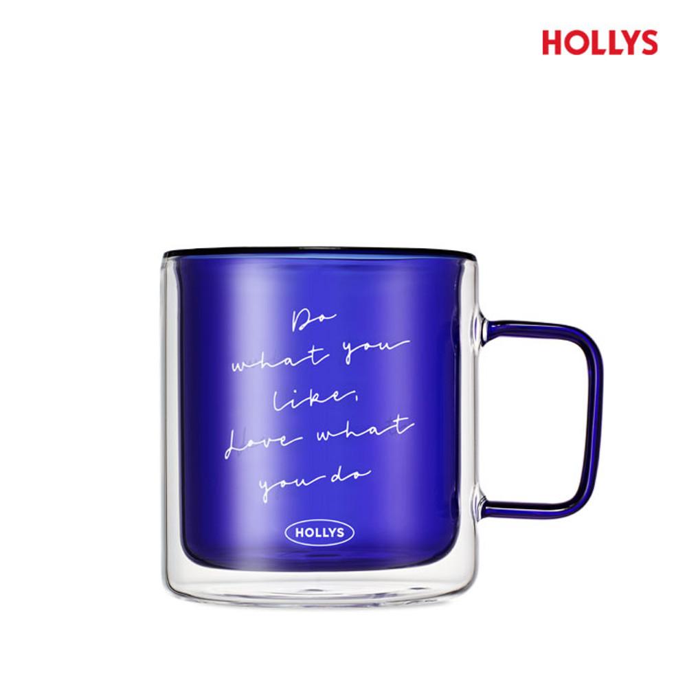 [할리스] 글라스 머그 (러브 레터링-블루)