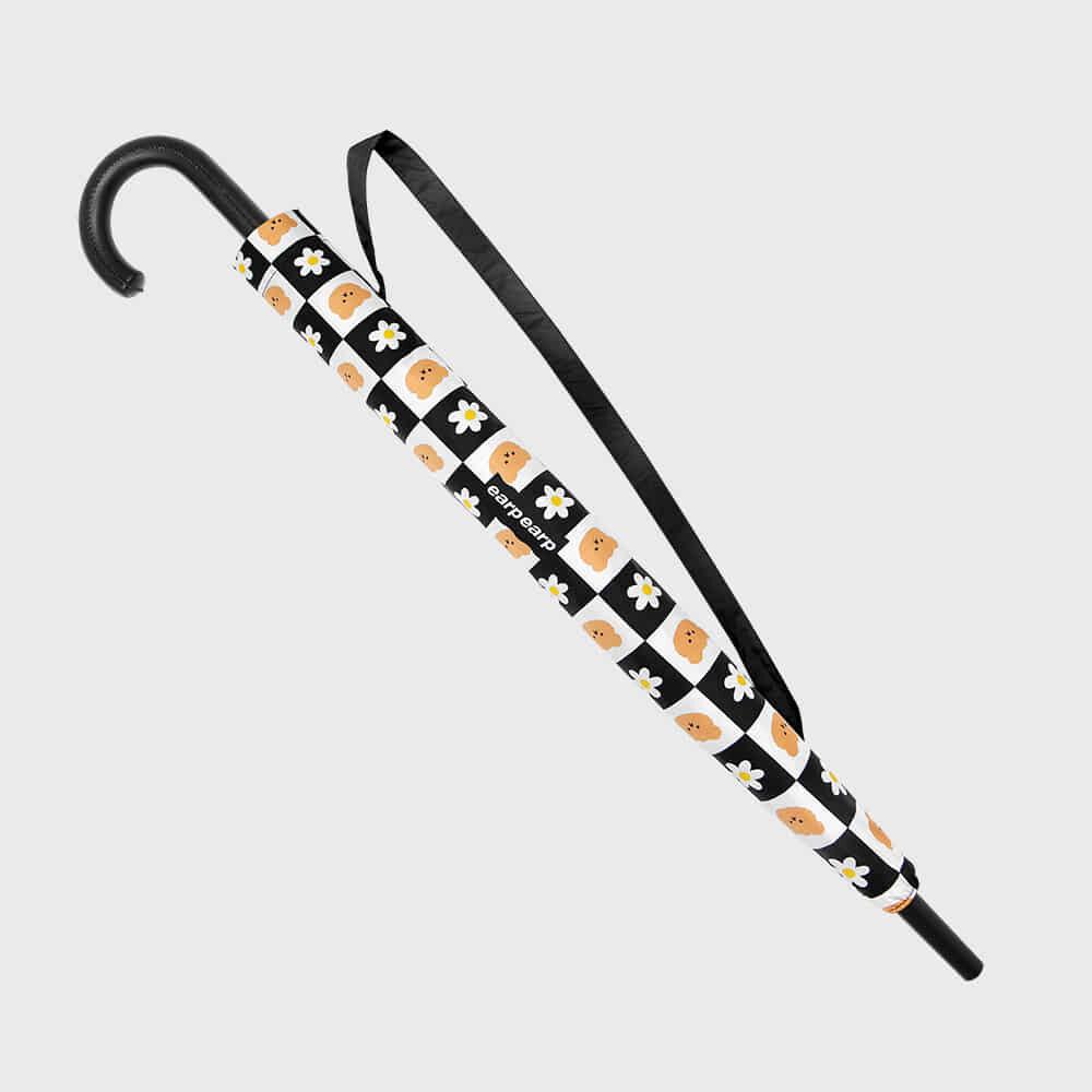 CHECKER BOARD FLOWER MERRY-BLACK(우산)