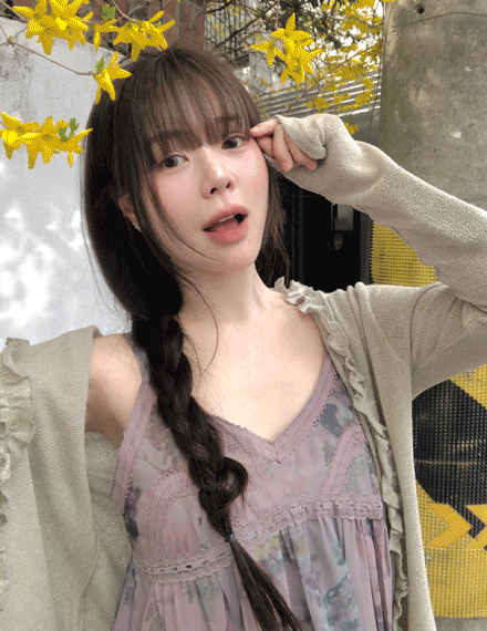 빈블 [러블리/데이트룩] 트링즈 플라워 빈티지 나시 롱 원피스