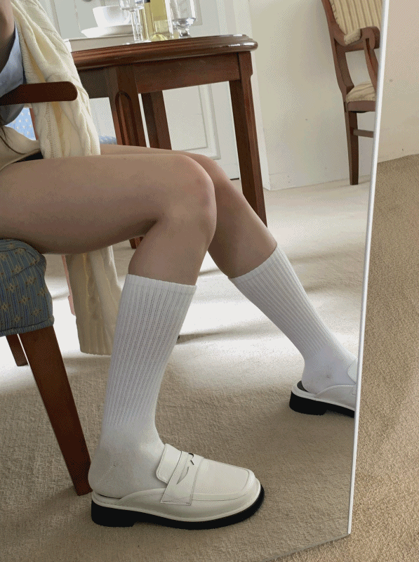 [3colors] 텐 골지 롱 양말