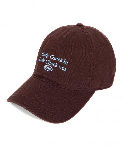 BG284CAP566_Check In Washing Cap_Brown
