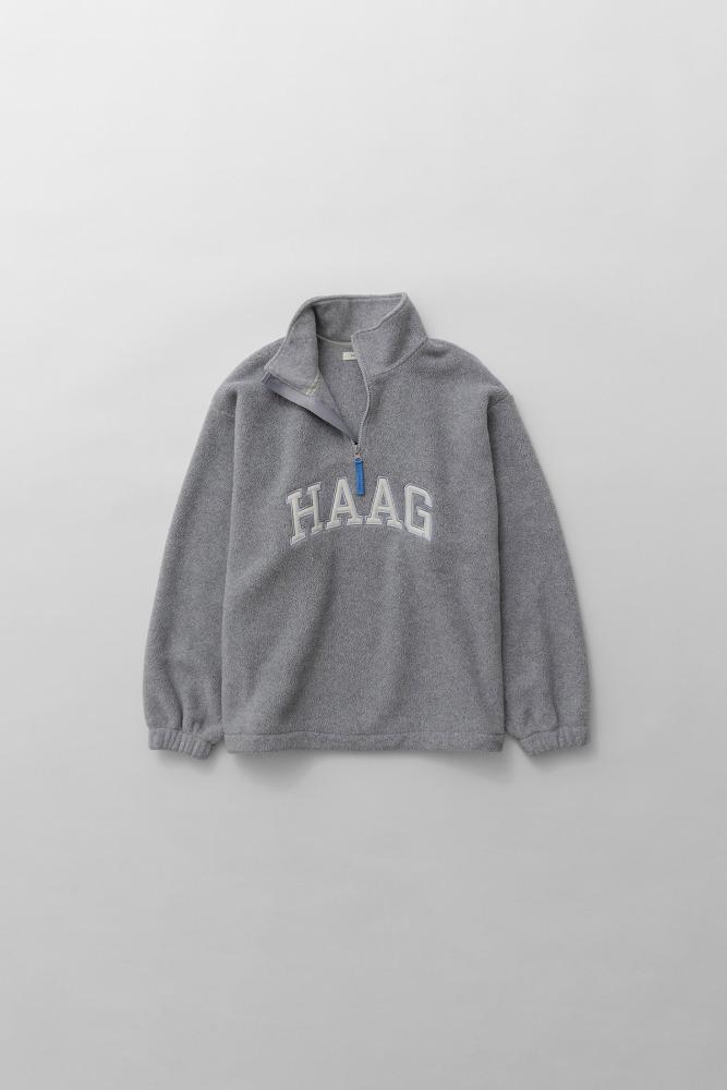 half zip-up fleece (grey)