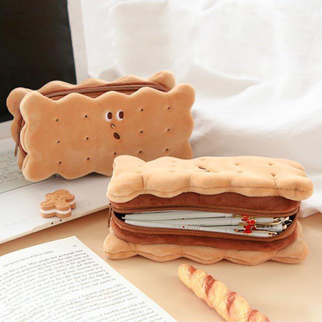 비스킷 과자 필통 중학생 고등학생 대학생 캐릭터 쿠키 펜슬케이스