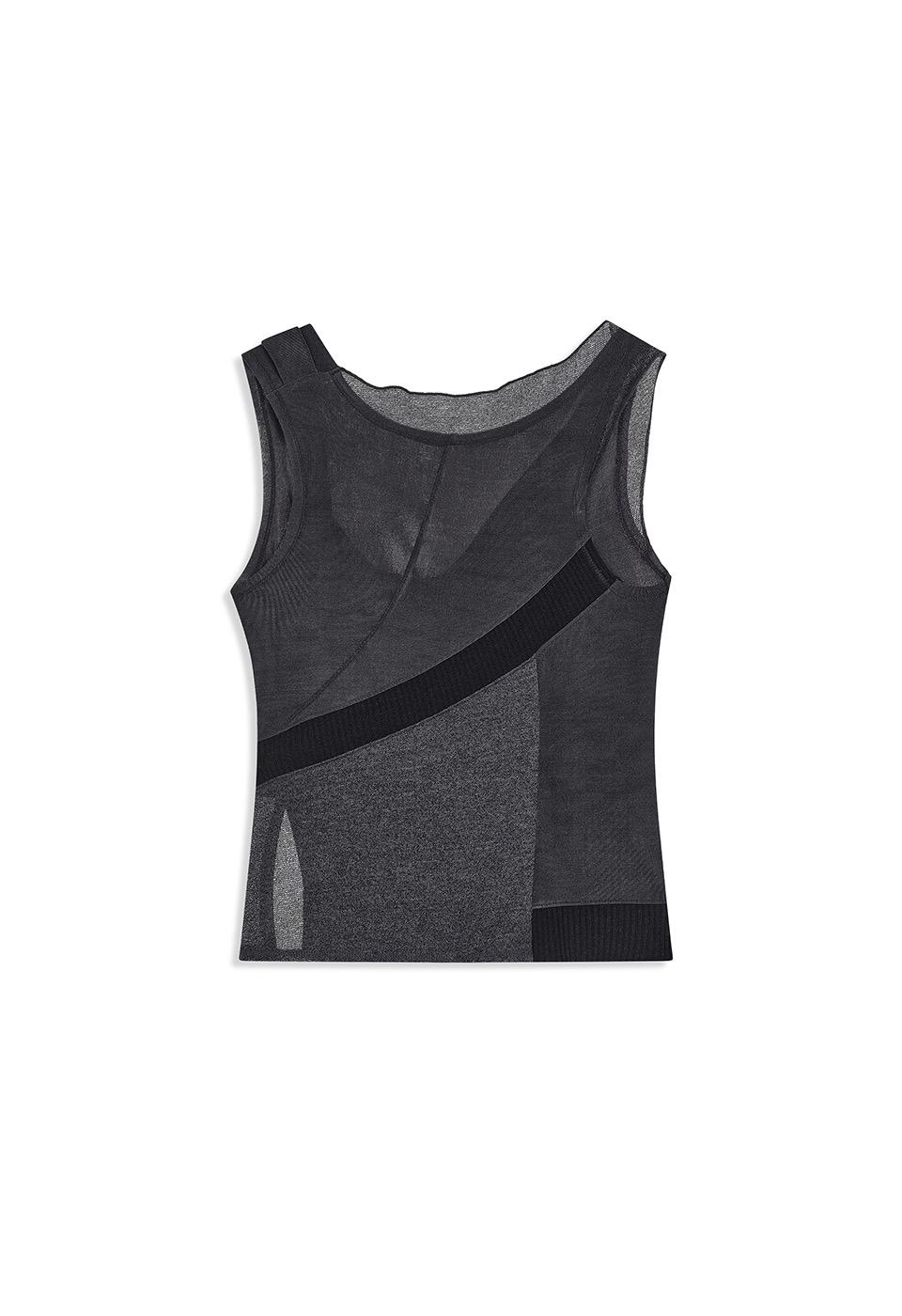 PANEL COWL BACK TOP, CHARCOAL