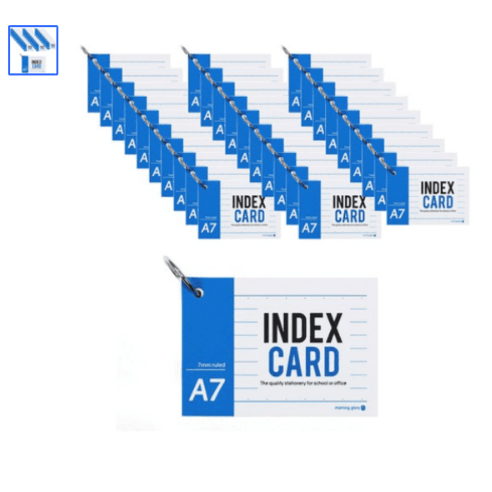 모닝글로리 1800 정보카드 90매 A7, 5개 - 수첩 | 쿠팡