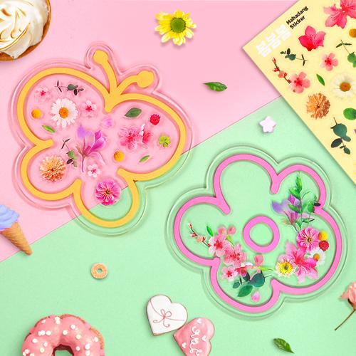 [하하당] 봄꽃 아크릴 티코스터 (2종 택1)