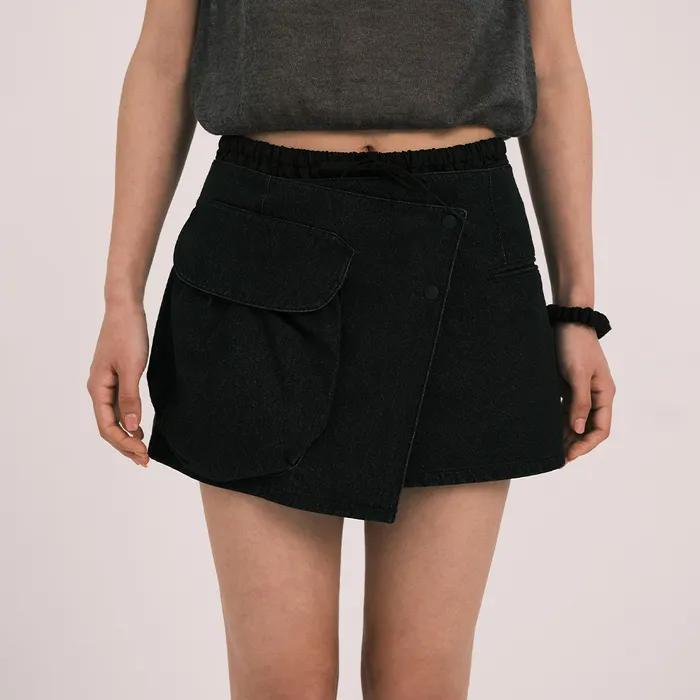 GRVB_Denim Wrap Skirt [2COLOR]